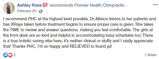 Chiropractic Virgina Beach VA FB Testimonial Chiropractic Virgina Beach VA FB Testimonial