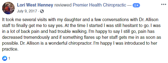 Chiropractic Virgina Beach VA FB Testimonial Chiropractic Virgina Beach VA FB Testimonial